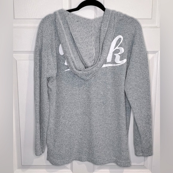 Victoria's Secret PINK Hoodie - Terry Cloth Pullover w/ Logo - Sz. Medium - Picture 3 of 8